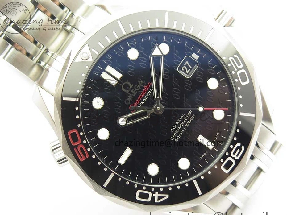 0510 Seamaster 300M Chronometer SS “007” Limited Edition OMF 1:1 Best Edition on SS Bracelet A2824 (Black Balance Wheel) V Seasonal 7952